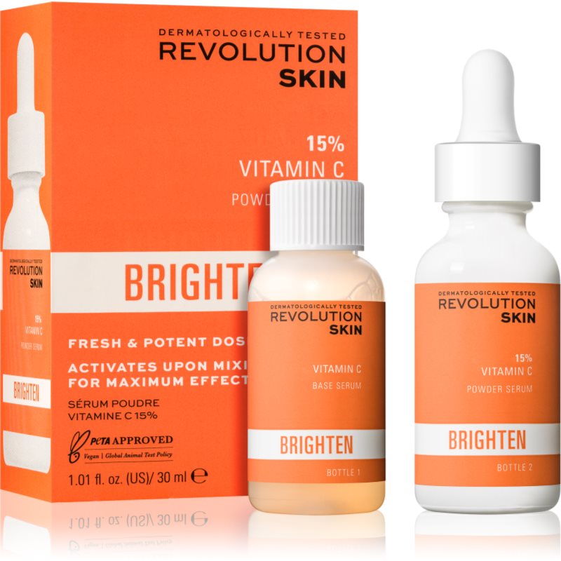 Revolution Skincare Brighten 15% VItamin C dvousložkové sérum pro rozjasnění pleti 30 ml - parfo.cz