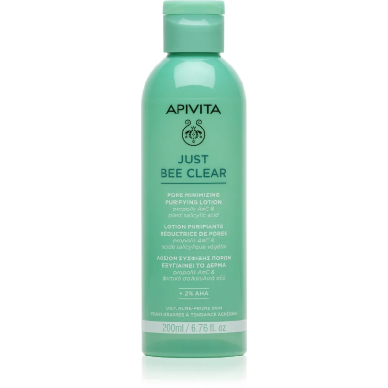 Apivita Just Bee Clear Pore Minimizing Lotion péče na rozšířené póry a černé tečky 200x1 ml - parfo.cz