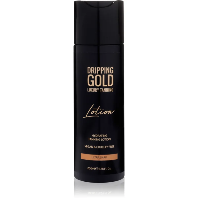 Dripping Gold Luxury Tanning Lotion hydratační samoopalovací mléko pro intenzivní opálení odstín Ultra Dark 200 ml - parfo.cz