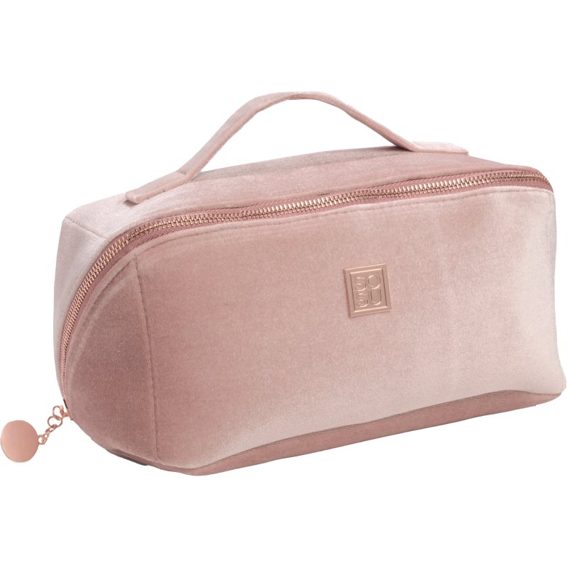 SOSU Cosmetics Luxury Velvet Vanity Bag kosmetická taška dámská velká odstín Nude 1 ks - parfo.cz