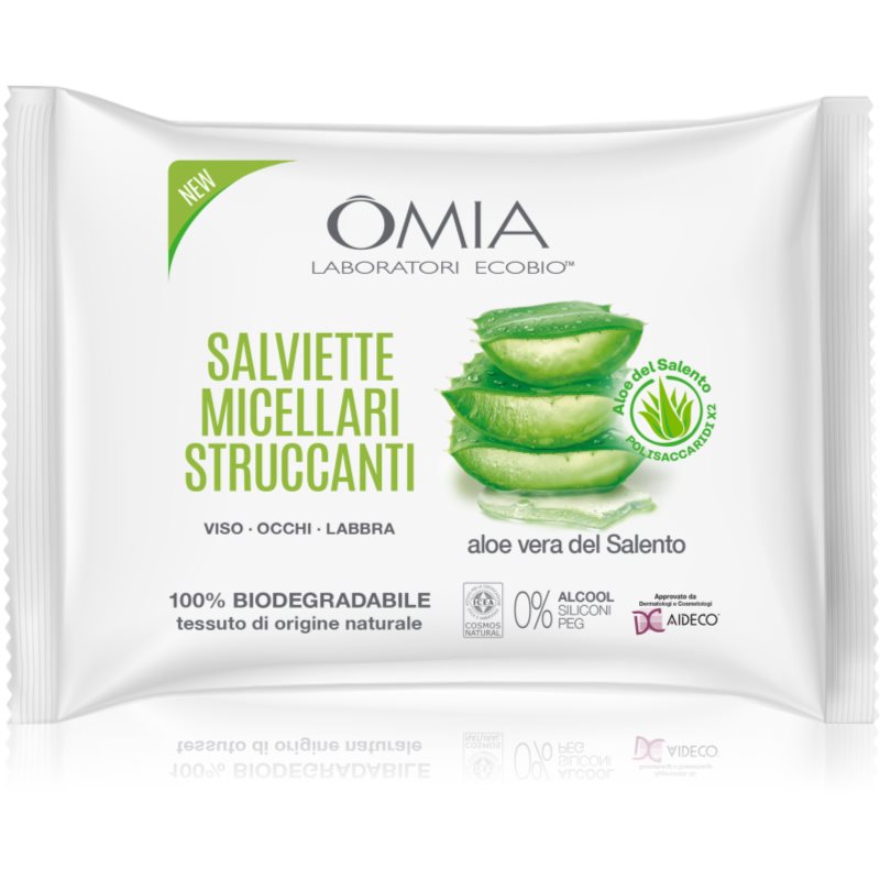 Omia Laboratories Aloe Vera del Salento odličovací ubrousky 20 ks - parfo.cz