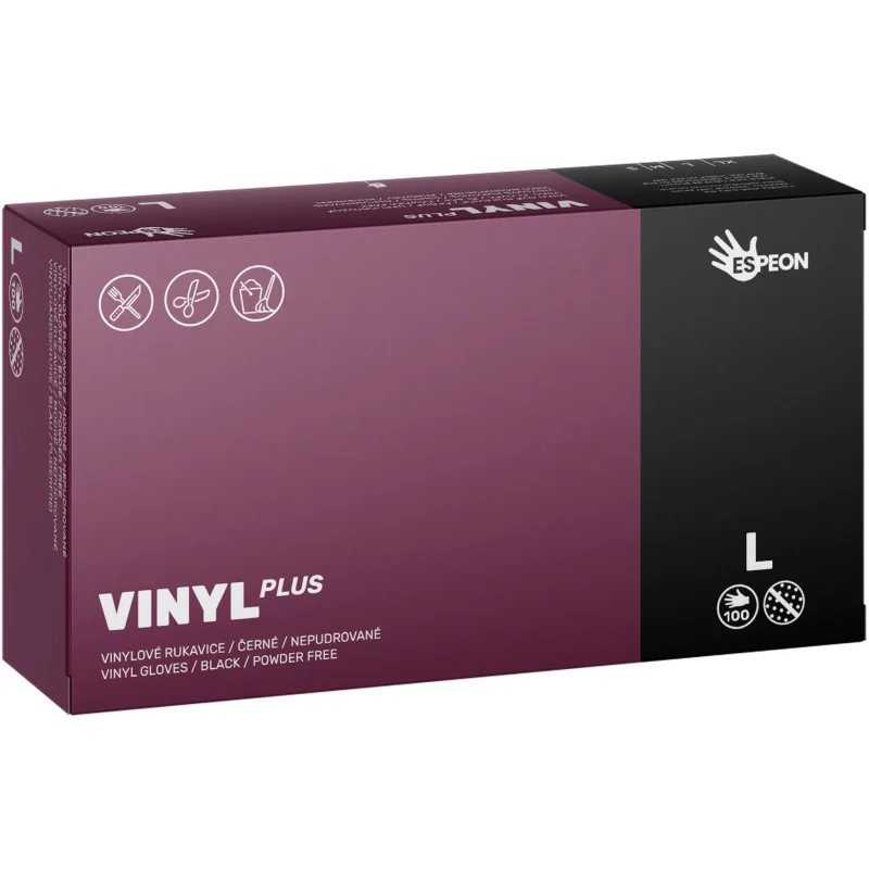 Espeon Vinyl Plus vinylové nepudrované rukavice velikost L 100 ks - parfo.cz