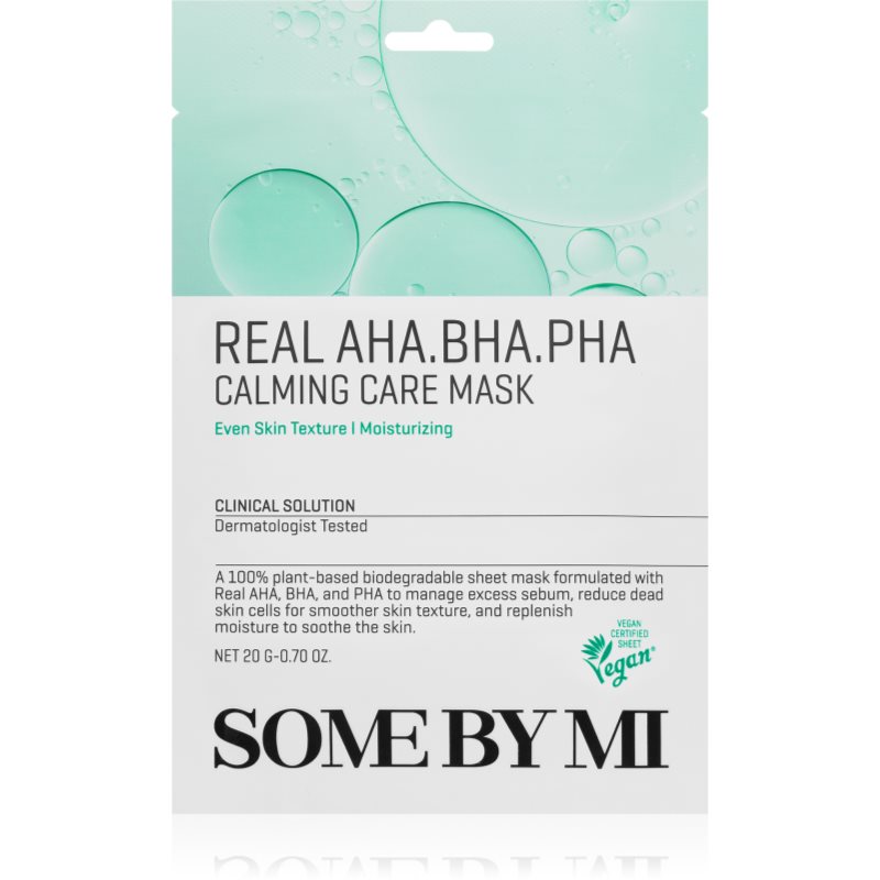 Some By Mi Clinical Solution AHA∙BHA∙PHA Calming Care Mask zklidňující plátýnková maska pro problematickou pleť 20 g - parfo.cz