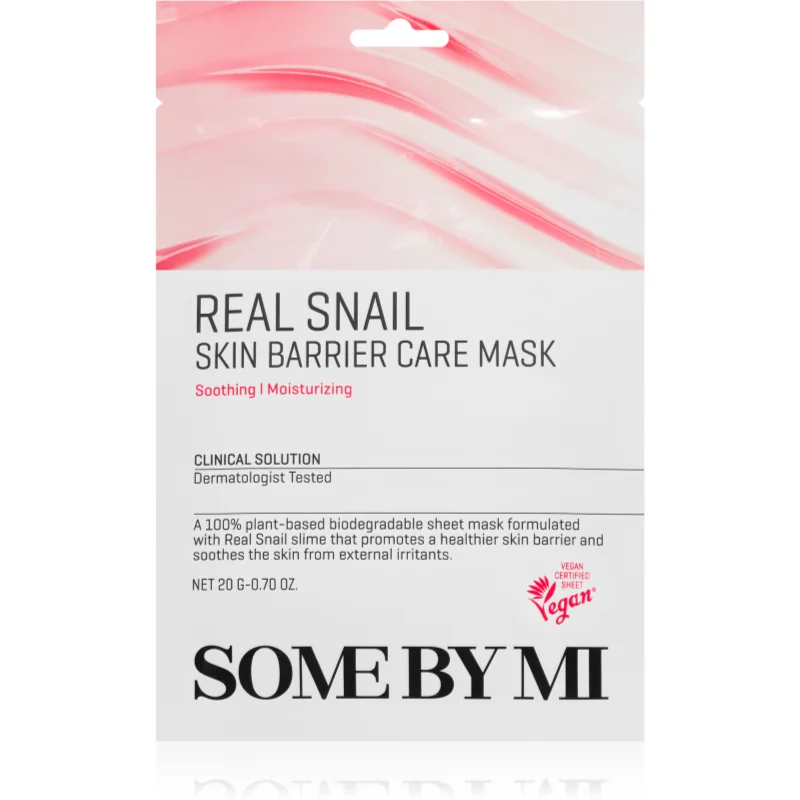 Some By Mi Clinical Solution Snail Skin Barrier Care Mask posilující plátýnková maska pro regeneraci a obnovu pleti 20 g - parfo.cz