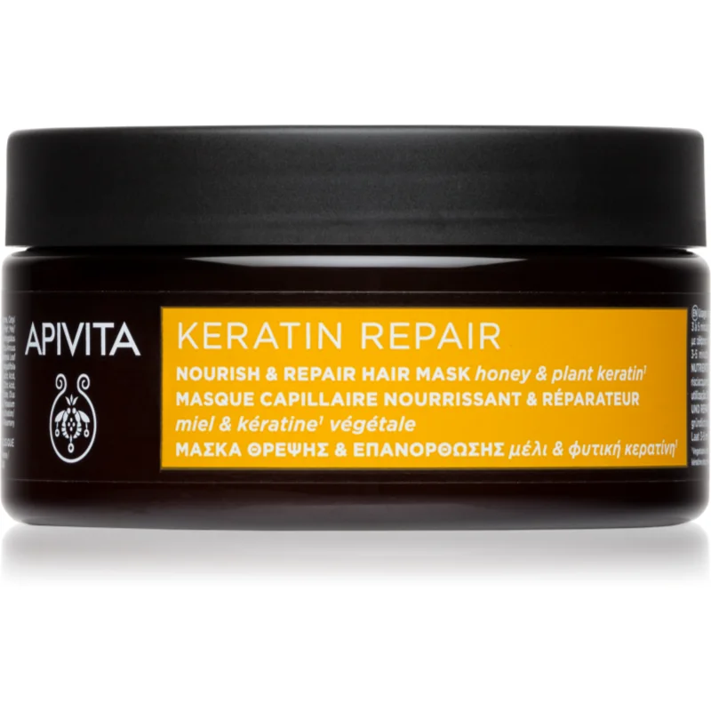 Apivita Keratin Repair Nourish Repair Hair Mask obnovující maska pro poškozené vlasy s keratinem 200 ml - parfo.cz