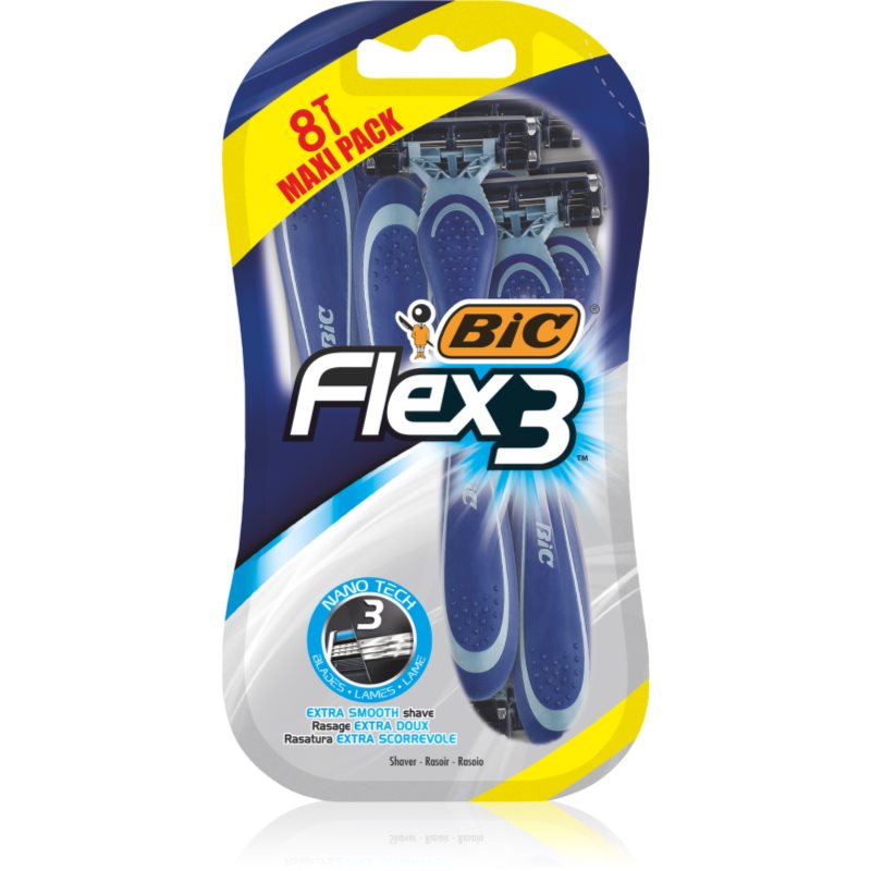 BIC FLEX3 jednorázová holítka pro muže 8 ks - parfo.cz