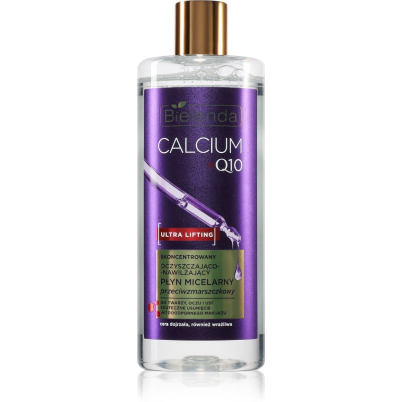 Bielenda Calcium + Q10 Concentrated cleansing and moisturizing micellar fluid čisticí micelární emulze s protivráskovým účinkem 500 ml - parfo.cz