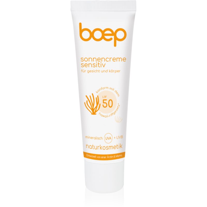 Boep Natural Sun Cream Sensitive opalovací krém SPF 50 50 ml - parfo.cz