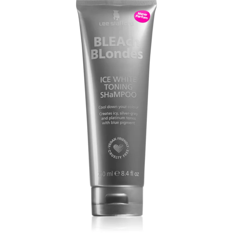 Lee Stafford Bleach Blondes Ice White neutralizující stříbrný šampon pro blond a melírované vlasy 250 ml - parfo.cz