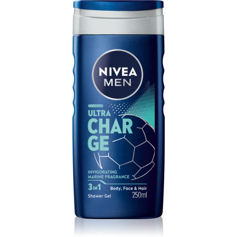 NIVEA MEN Ultra Charge energizující sprchový gel 3 v 1 250 ml - parfo.cz