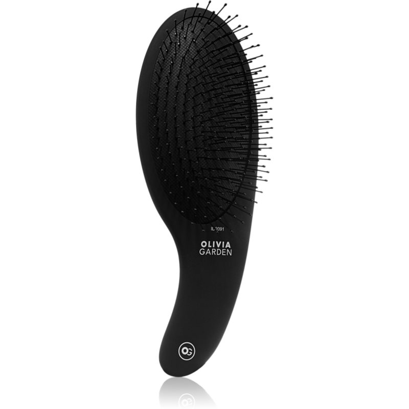 Olivia Garden Black Label CURVE Board&Nylon bristles kartáč na vlasy pro snadné rozčesání vlasů Black 1 ks - parfo.cz