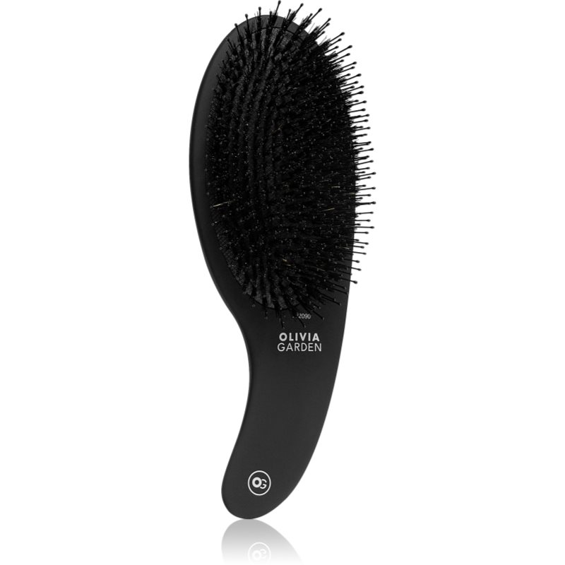 Olivia Garden Black Label CURVE Board&Nylon bristles kartáč na vlasy s kančími štětinami 1 ks - parfo.cz