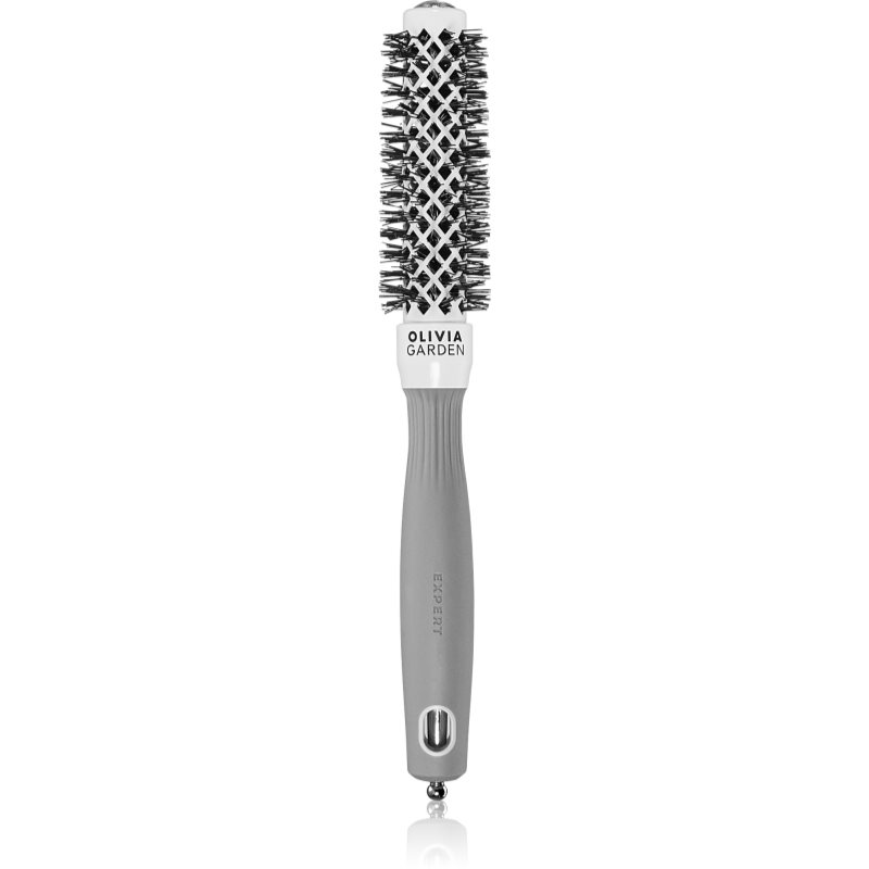 Olivia Garden Expert Shine Wavy Bristles White&Grey kartáč na vlasy průměr 20 mm 1 ks - parfo.cz