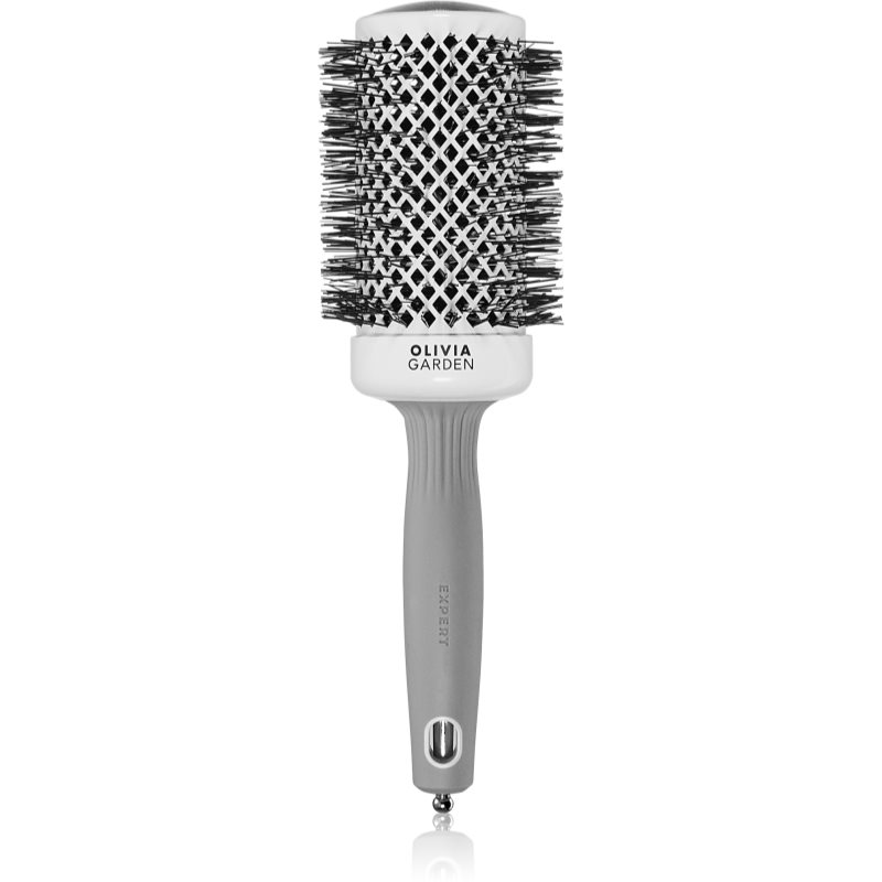 Olivia Garden Expert Shine Wavy Bristles White&Grey kartáč na vlasy průměr 55 mm 1 ks - parfo.cz