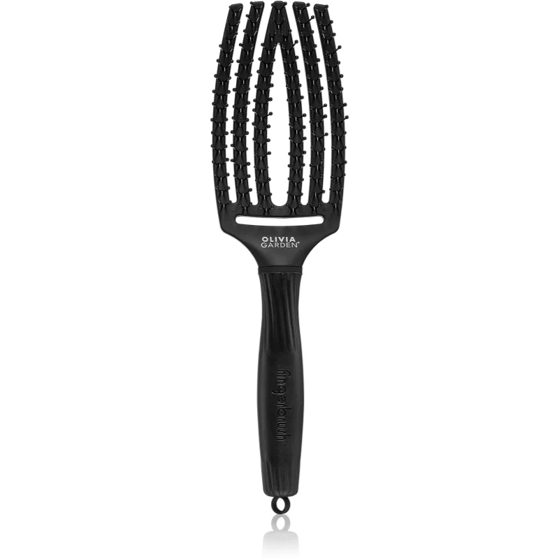 Olivia Garden Fingerbrush Double Bristles plochý kartáč pro snadné rozčesání vlasů 1 ks - parfo.cz