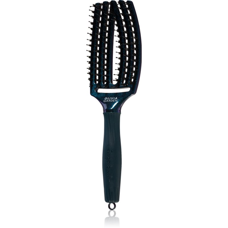 Olivia Garden Fingerbrush Midnight Desert plochý kartáč odstín Saphire 27 cm - parfo.cz