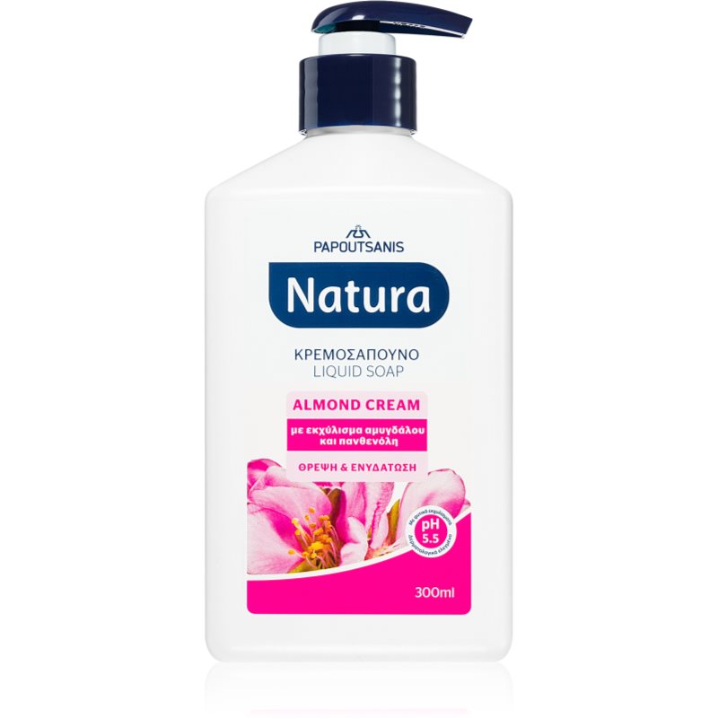 PAPOUTSANIS Natura Almond Cream tekuté mýdlo na ruce 300 ml - parfo.cz