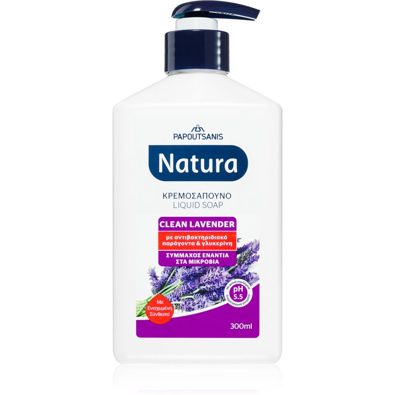 PAPOUTSANIS Natura Clean Lavender tekuté mýdlo 300 ml - parfo.cz