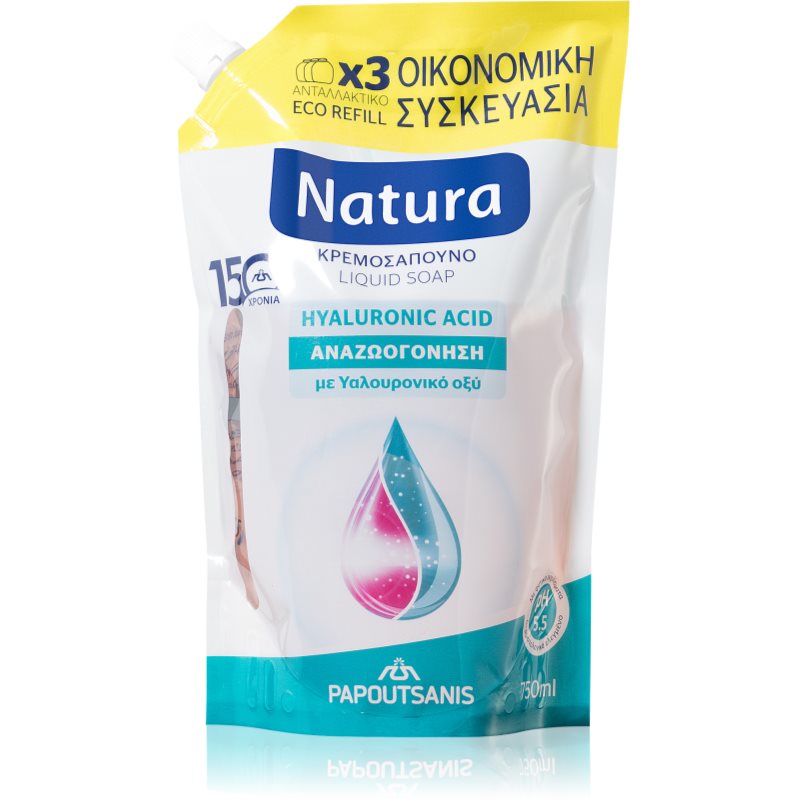 PAPOUTSANIS Natura hydratační mýdlo náhradní náplň 750 ml - parfo.cz