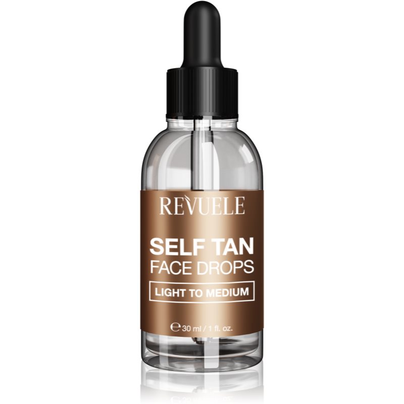 Revuele Paradise Bronze Self Tan Face Drops samoopalovací kapky na obličej odstín Light To Medium 30 ml - parfo.cz