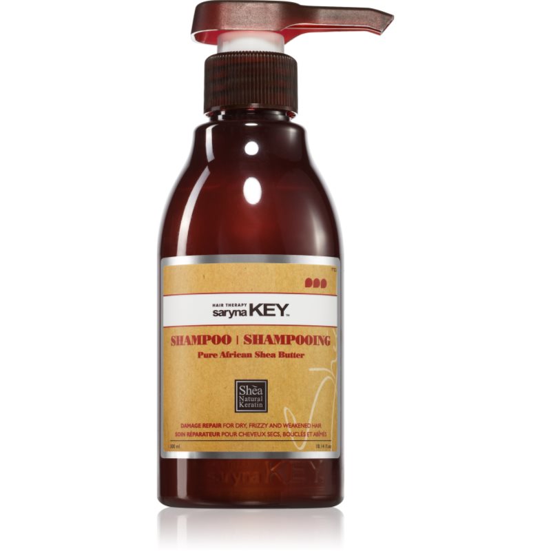 Saryna Key Pure African Shea Butter Damage Repair šampon pro suché vlasy s bambuckým máslem 300 ml - parfo.cz