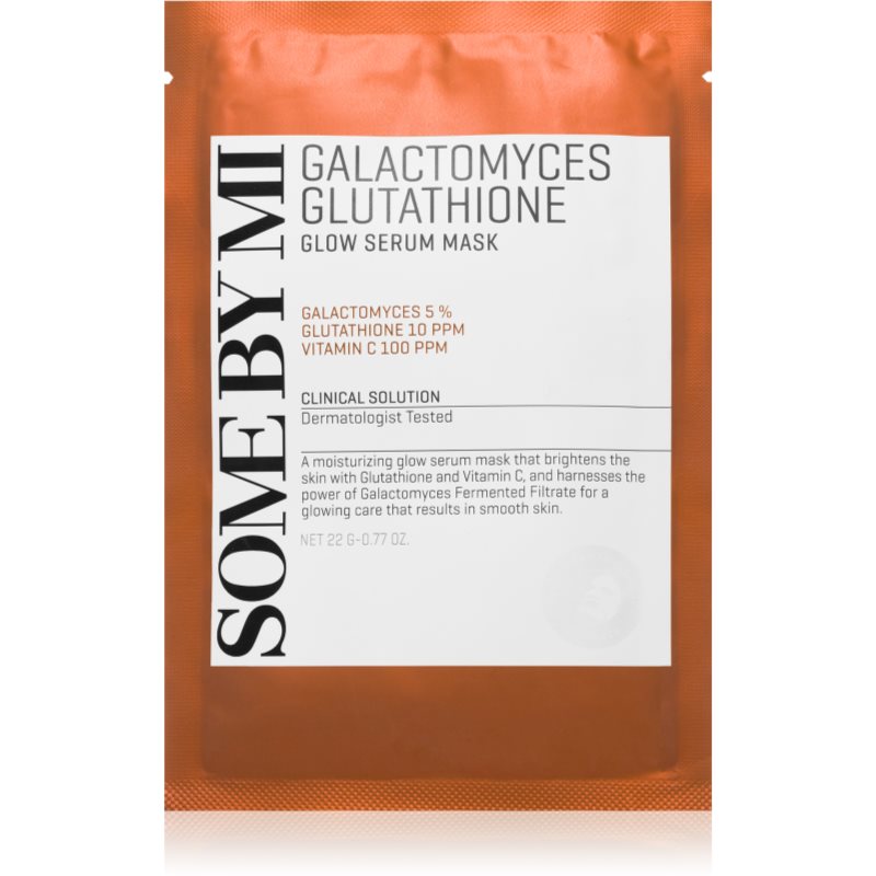 Some By Mi Galactomyces Glutathione Glow Serum Mask rozjasňující plátýnková maska pro citlivou a suchou pleť 22 g - parfo.cz