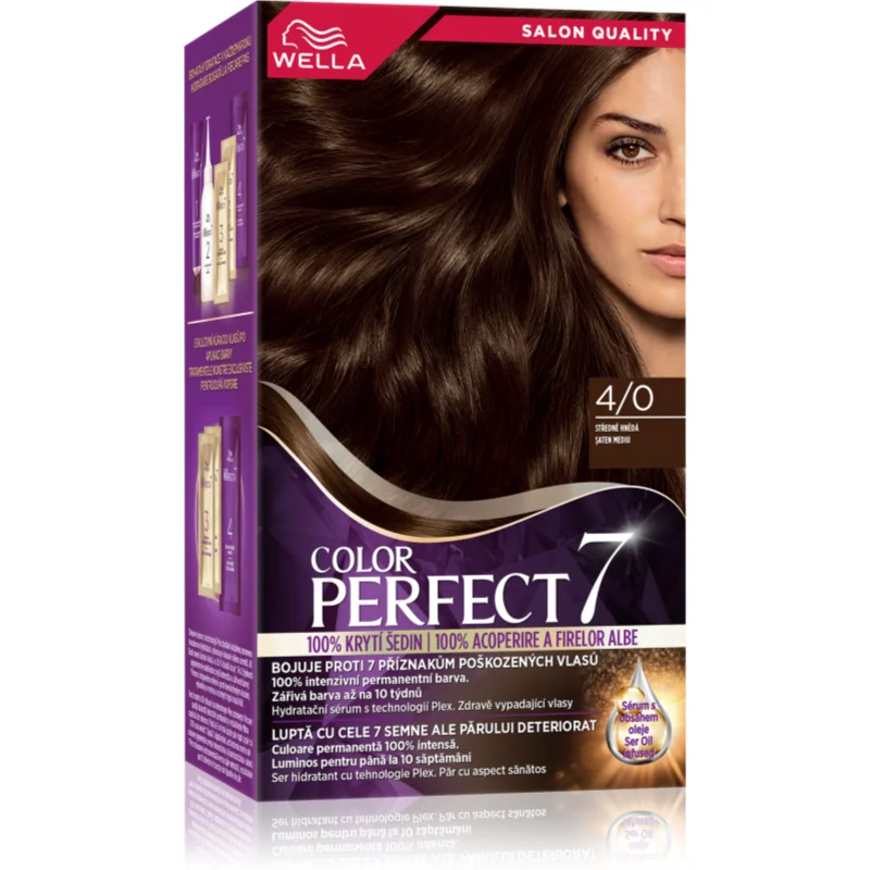 Wella Color Perfect barva na vlasy odstín 4/0 Medium Brown 1 ks - parfo.cz