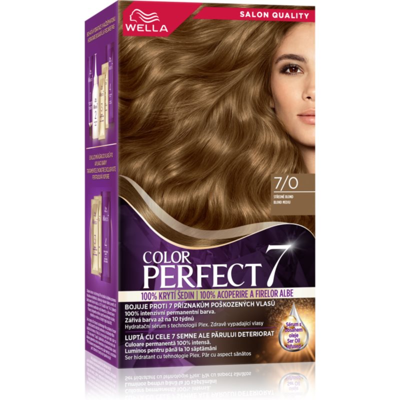 Wella Color Perfect barva na vlasy odstín 7/0 Medium Blonde 1 ks - parfo.cz