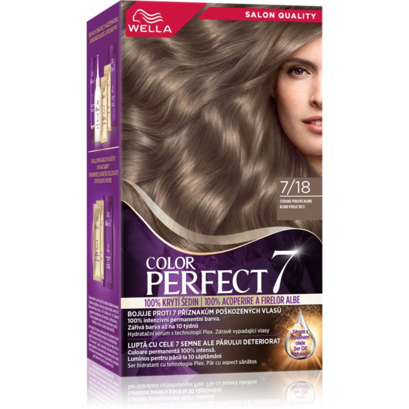 Wella Color Perfect barva na vlasy odstín 7/18 Cool Pearl Med Blonde 1 ks - parfo.cz