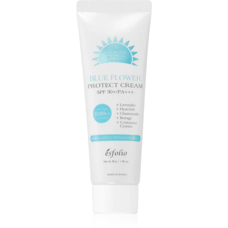 esfolio Protect Cream Blue Flower hydratační ochranný krém SPF 50+ 30 g - parfo.cz