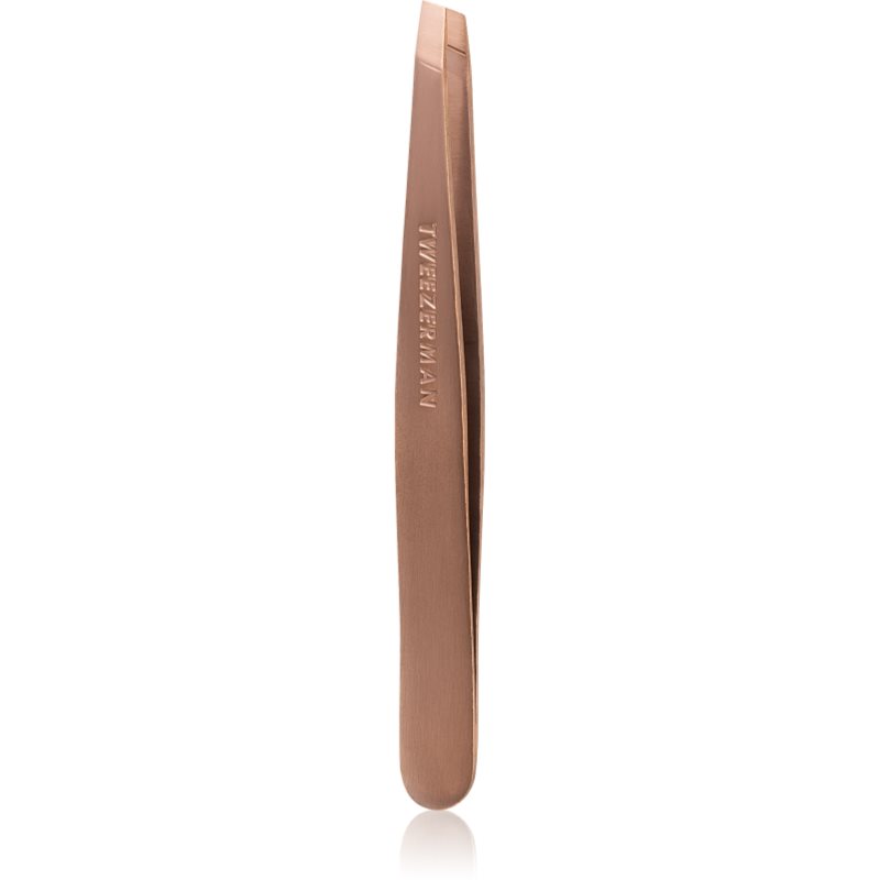 Tweezerman Studio Collection pinzeta se zešikmeným koncem Rose Gold 1 ks - parfo.cz