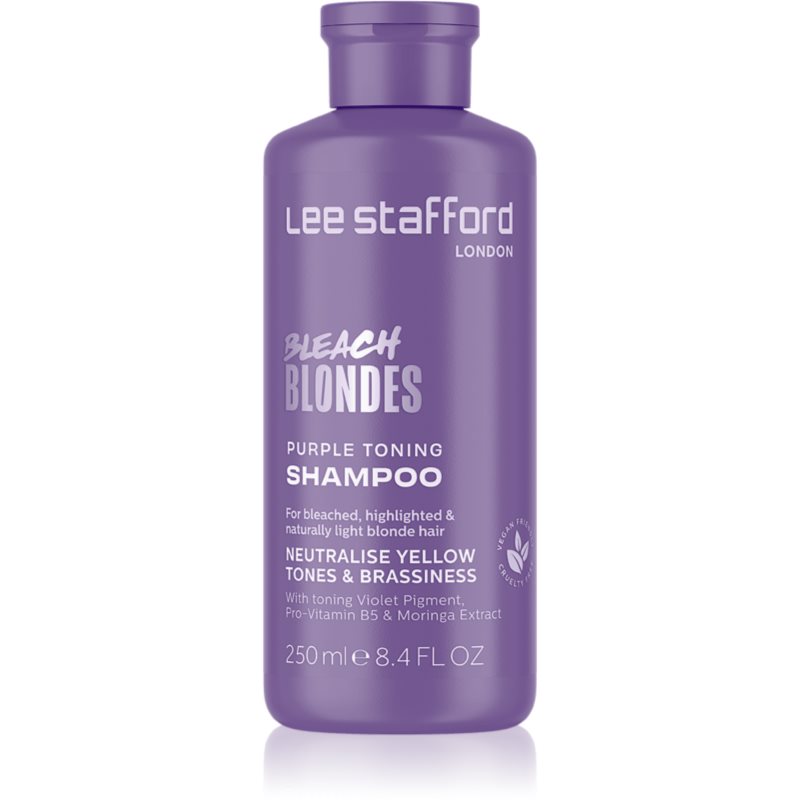Lee Stafford Bleach Blondes Toning Shampoo šampon pro blond vlasy neutralizující žluté tóny 250 ml - parfo.cz