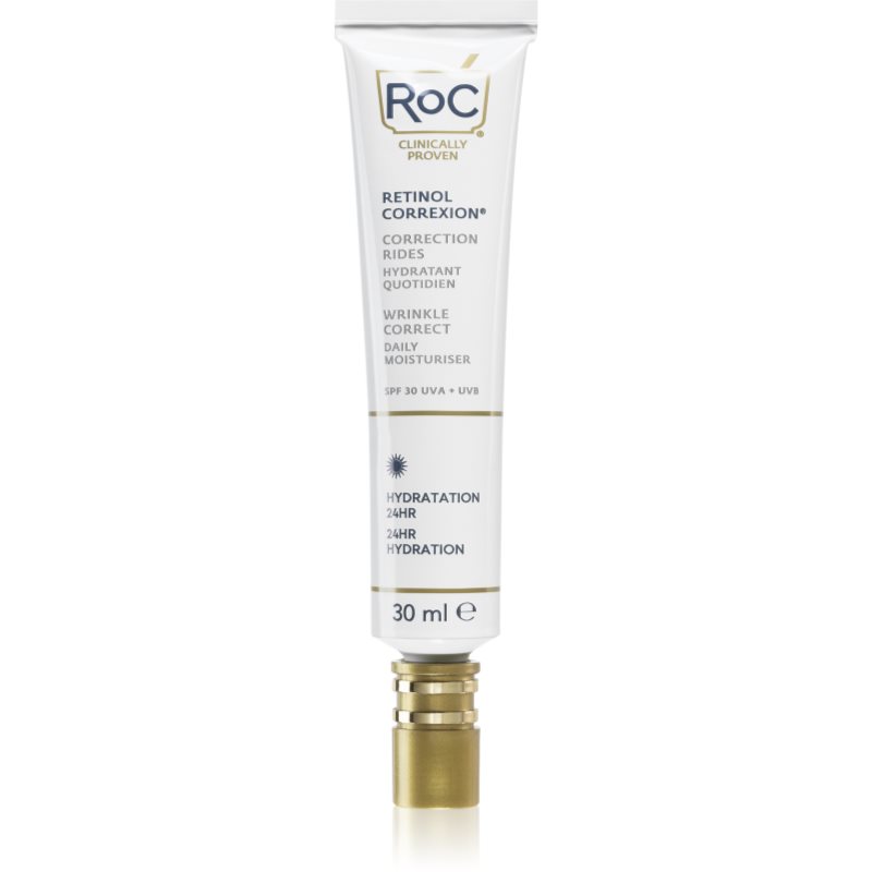 RoC Retinol Correxion Wrinkle Correct Daily Moisturiser denní hydratační krém proti stárnutí pleti SPF 30 30 ml - parfo.cz
