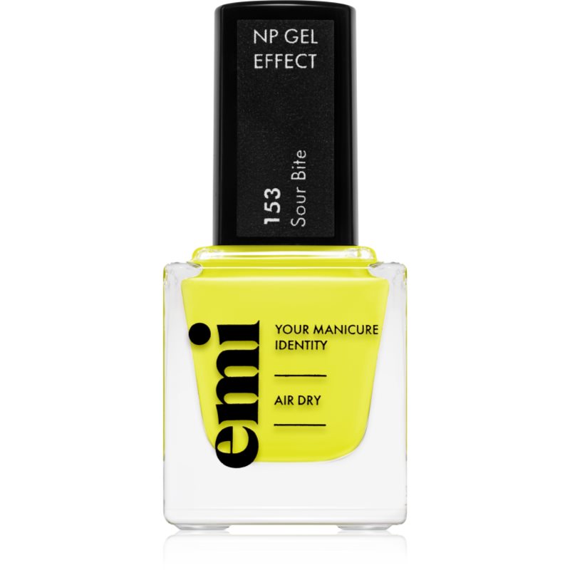 emi E.MiLac Gel Effect Ultra Strong lak na nehty s gelovým efektem bez použití UV/LED lampy odstín Sour Bite #153 9 ml - parfo.cz