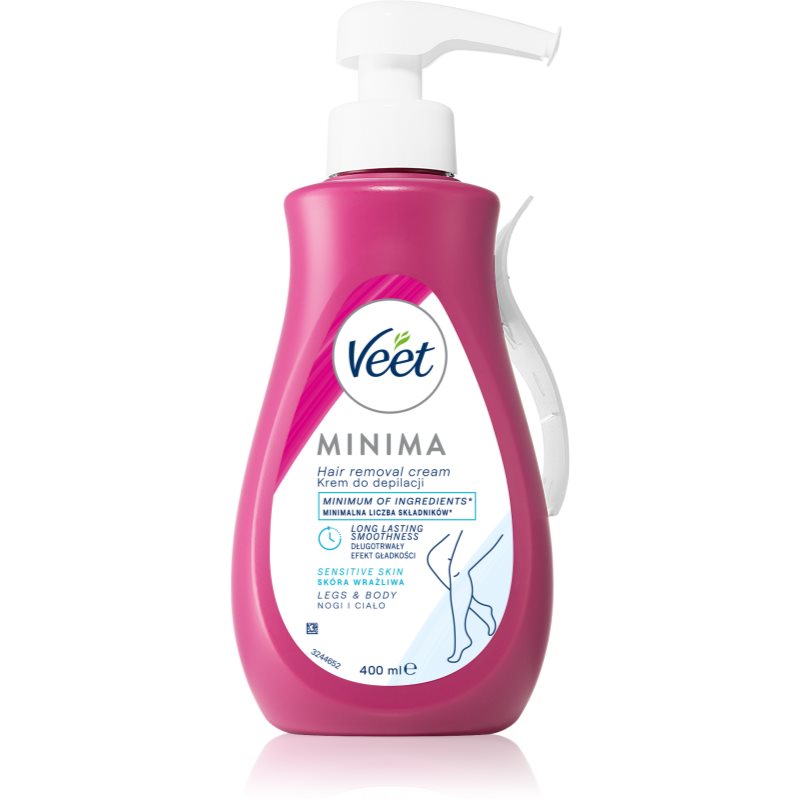 Veet Minima Sensitive Skin depilační krém pro citlivou pokožku aloe vera a vitamin E 400 ml - parfo.cz