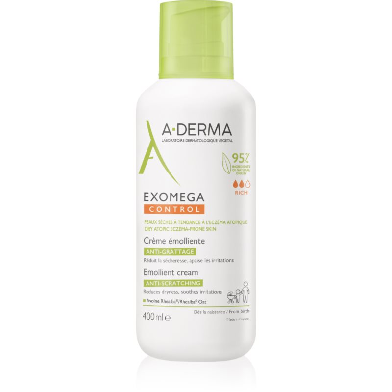 A-Derma Exomega Control Emollient Cream tělový krém pro velmi suchou citlivou a atopickou pokožku 400 ml - parfo.cz