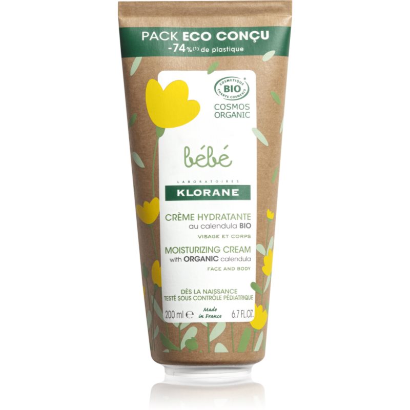 Klorane Bébé Calendula hydratační krém pro dětskou pokožku s BIO měsíčkem lékařským 200 ml - parfo.cz