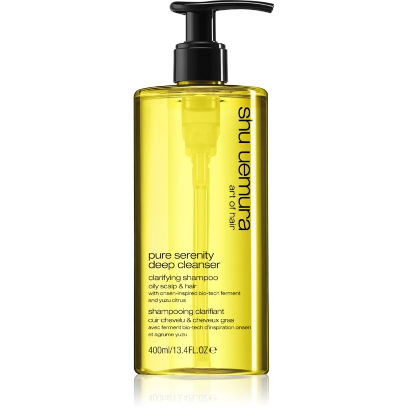 Shu Uemura Deep Cleanser Pure Serenity hloubkově čisticí šampon pro mastné vlasy a vlasovou pokožku 400 ml - parfo.cz
