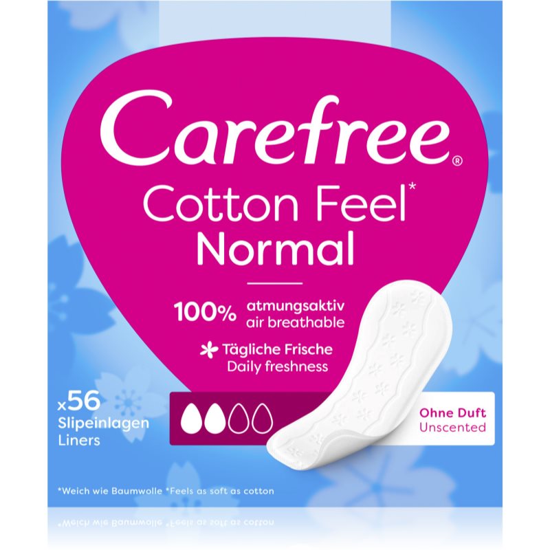 Carefree Cotton slipové vložky 56 ks - parfo.cz