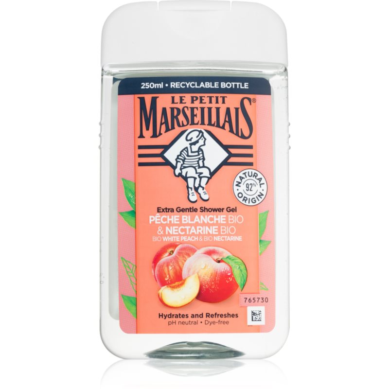 Le Petit Marseillais White Peach & Nectarine Bio jemný sprchový gel 250 ml - parfo.cz