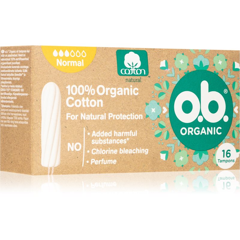 o.b. Organic Normal tampony 16 ks - parfo.cz