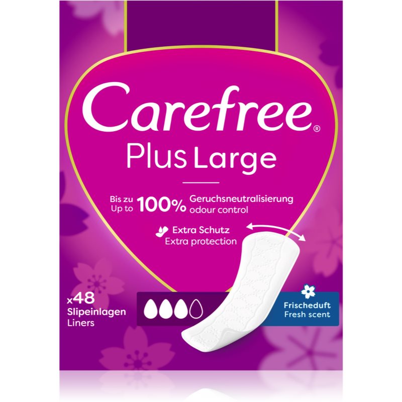 Carefree Plus Large Fresh Scent slipové vložky 48 ks - parfo.cz