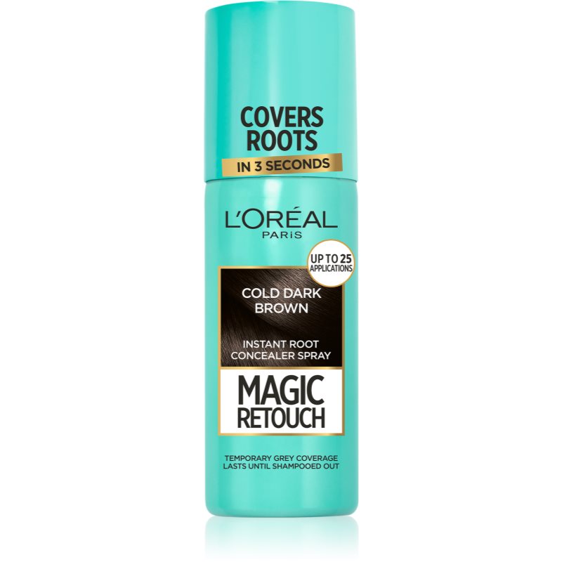 L’Oréal Paris Magic Retouch sprej pro okamžité zakrytí odrostů odstín Cold Dark Brown 75 ml - parfo.cz