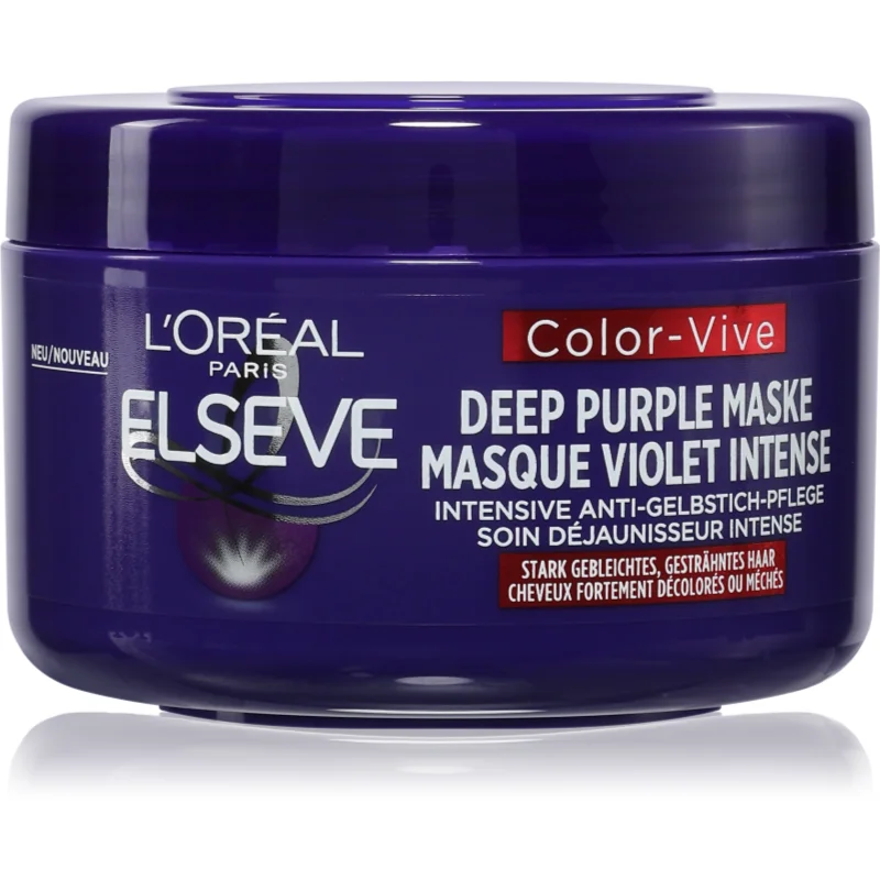 L’Oréal Paris Elseve Color-Vive Purple pečující maska neutralizující žluté tóny 250 ml - parfo.cz