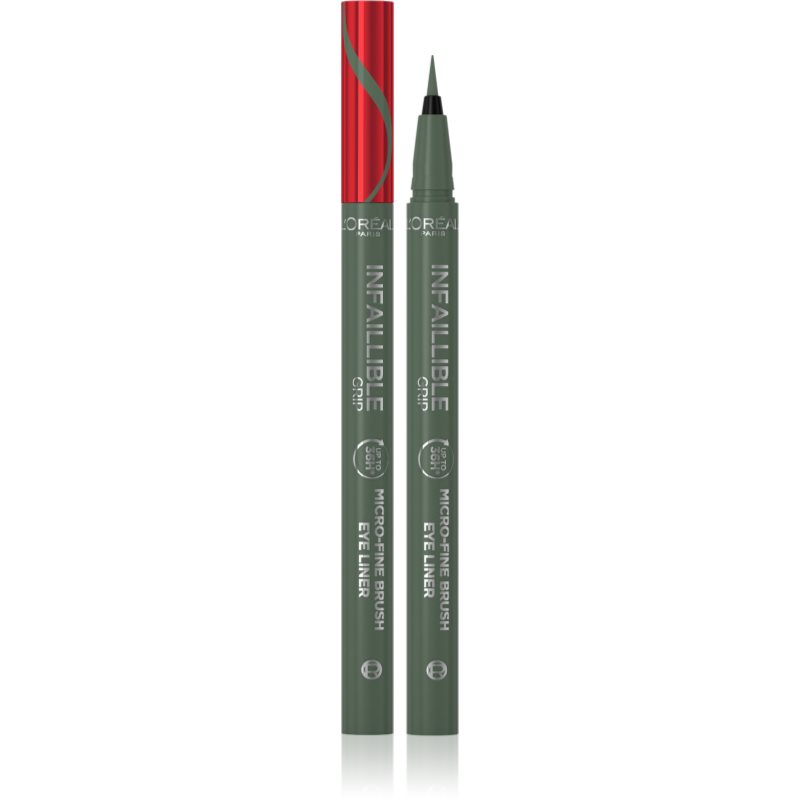 L’Oréal Paris Infaillible Grip 36h Micro-Fine liner linka na oči ve fixu odstín 05 Sage Green 0