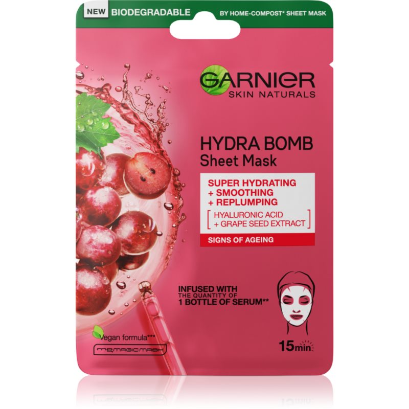 Garnier Skin Naturals Hydra Bomb vyhlazující plátýnková maska 28 g - parfo.cz