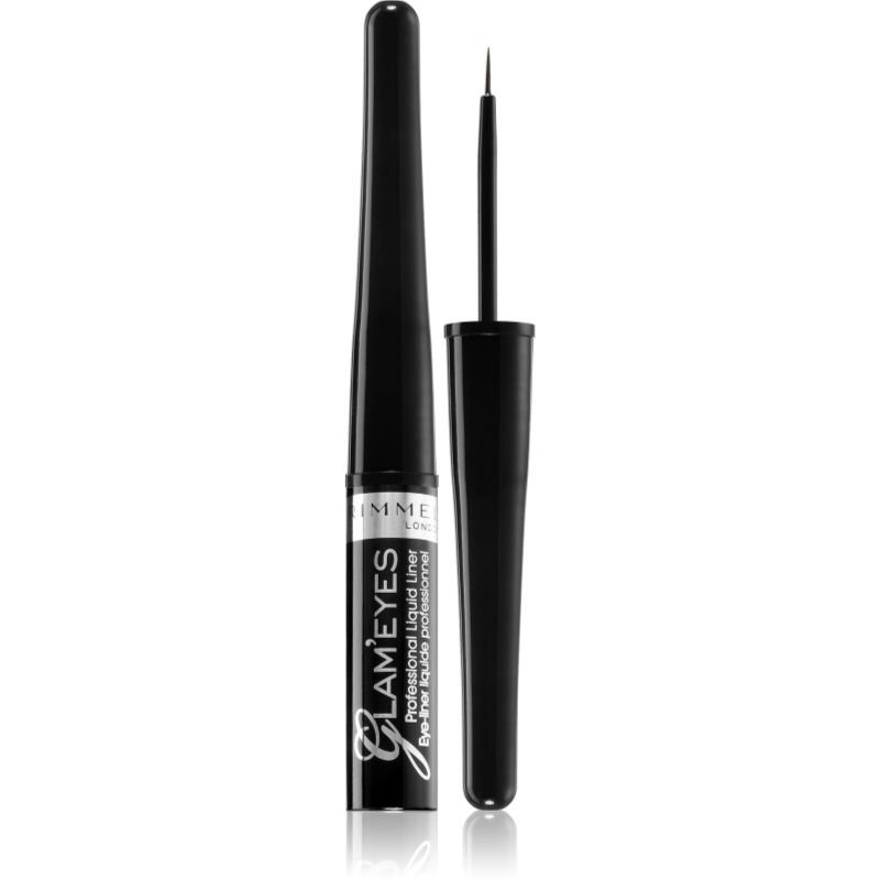 Rimmel Glam' Eyes tekuté oční linky odstín 001 Black Glamour 3