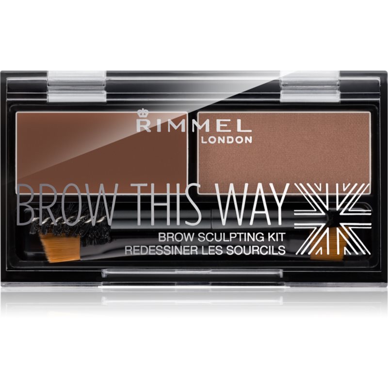 Rimmel Brow This Way paleta pro líčení obočí odstín 002 Medium Brown 1