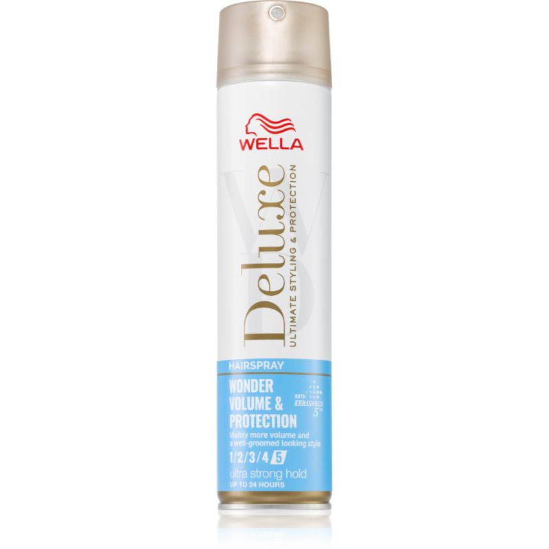Wella Deluxe Wonder Volume & Protection lak na vlasy s extra silnou fixací pro objem a lesk 250 ml - parfo.cz