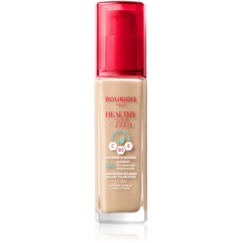 Bourjois Healthy Mix rozjasňující hydratační make-up 24h odstín 51.2W Golden Vanilla 30 ml - parfo.cz